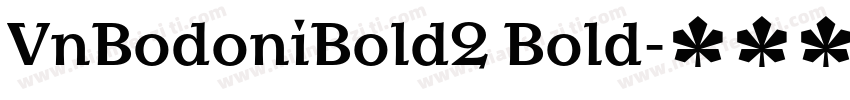 VnBodoniBold2 Bold字体转换